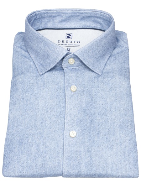 DESOTO Hemd - Slim Fit - Jersey - Kentkragen - hellblau - 87328-3 535 