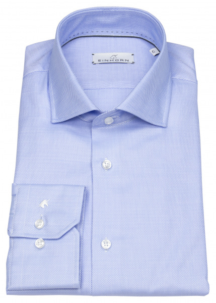 Einhorn Hemd - Modern Fit - Hai - Natté - blau - 903.11320 22 