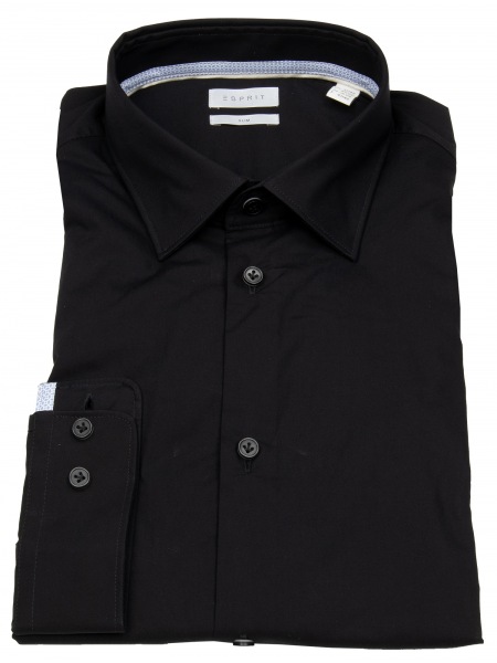 Esprit Hemd - Slim Fit - Kentkragen - schwarz - 998EO2F801 001 
