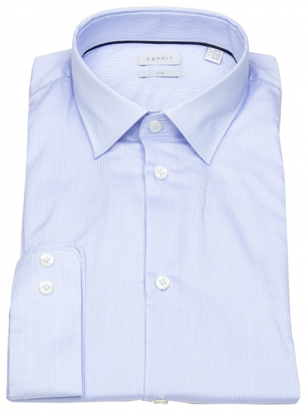 Esprit Hemd - Slim Fit - Kentkragen - Streifen - hellblau / weiß - 999EO2F801 440 