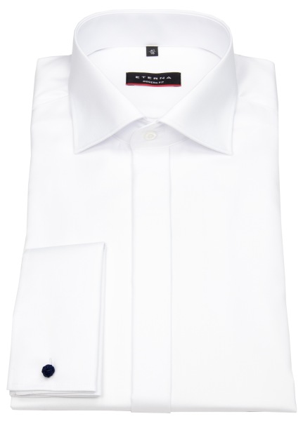 Eterna Galahemd - Modern Fit - Cover Shirt - Umschlagmanschette - weiß - 68cm Arm - 8817 X367 00 Al=68 