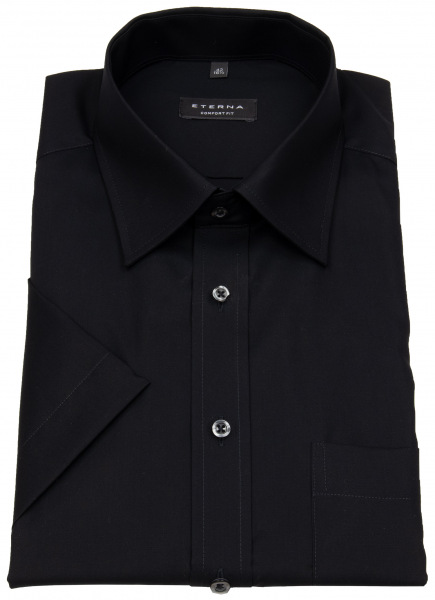 Eterna Halbarmhemd - Comfort Fit - schwarz - 1100 K198 39 