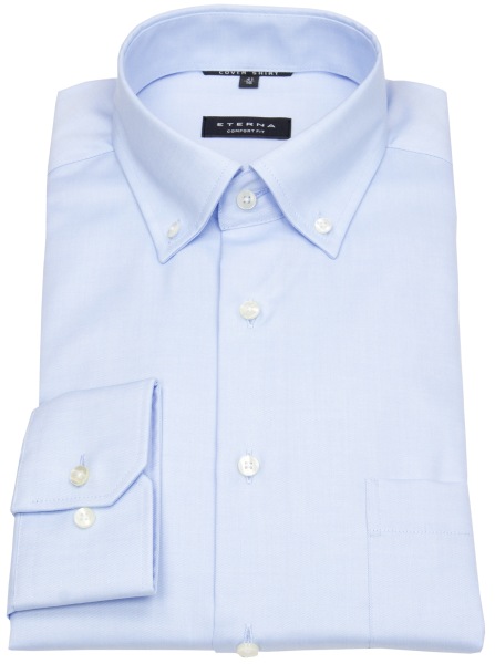 Eterna Hemd - Comfort Fit - Button Down - Cover Shirt - extra blickdicht - hellblau - 8817 E19L 10 