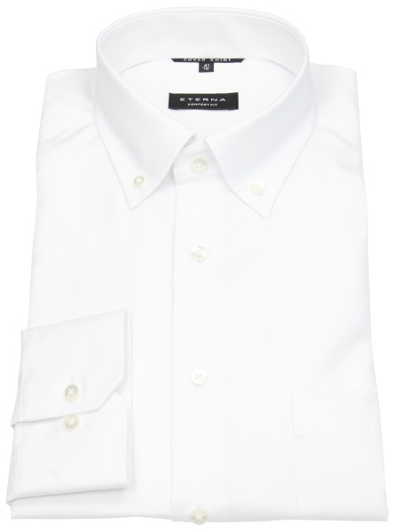 Eterna Hemd - Comfort Fit - Button Down - Cover Shirt - extra blickdicht - weiß - ohne OVP - 8817 E19L 00 