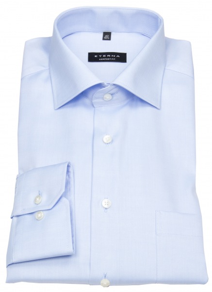 Eterna Hemd - Comfort Fit - Cover Shirt blickdicht - hellblau - extra langer Arm 68cm - 8817 E19K 10 Al=68 