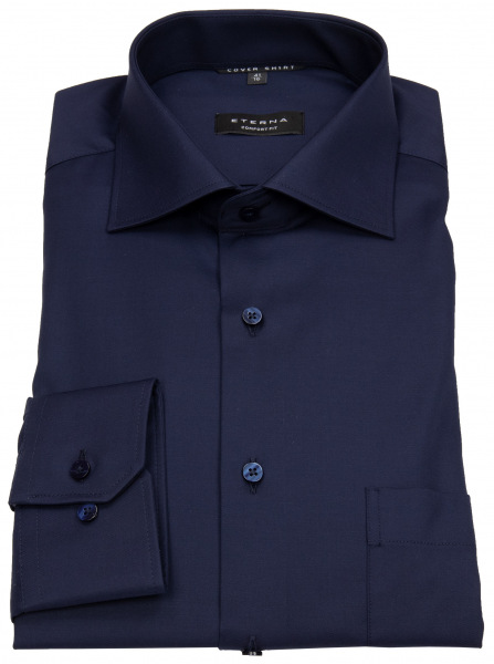 Eterna Hemd - Comfort Fit - Cover Shirt - extra blickdicht - dunkelblau - ohne OVP - 8817 E19K 19 