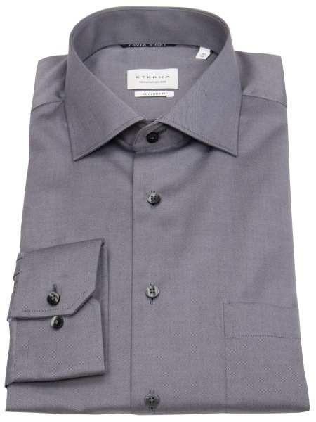Eterna Hemd - Comfort Fit - Cover Shirt - extra blickdicht - grau - 8817 E19K 35 