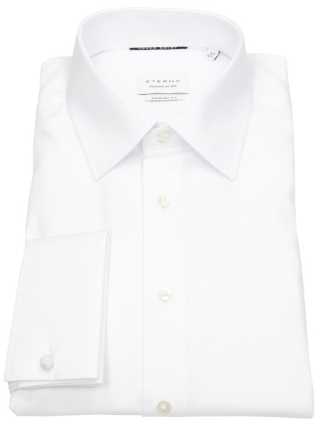 Eterna Hemd - Comfort Fit - Kentkragen - Cover Shirt - Umschlagmanschette - weiß - 8817 E49E 00 