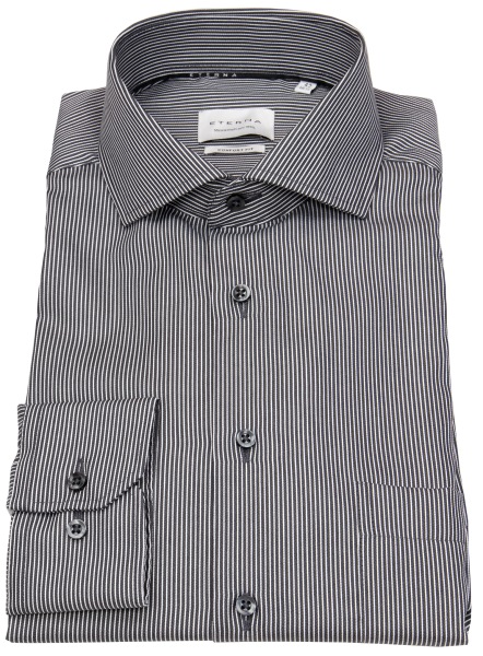 Eterna Hemd - Comfort Fit - Streifen - schwarz / weiß - 4044 E18V 35 