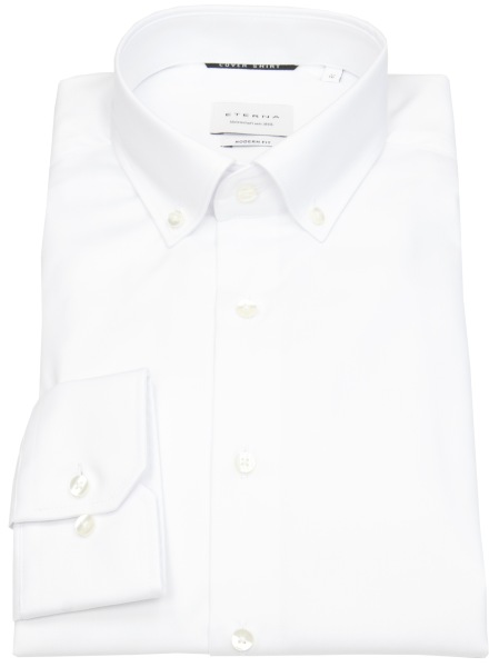 Eterna Hemd - Modern Fit - Button Down - Cover Shirt - extra blickdicht - weiß - 8817 X17U 00 