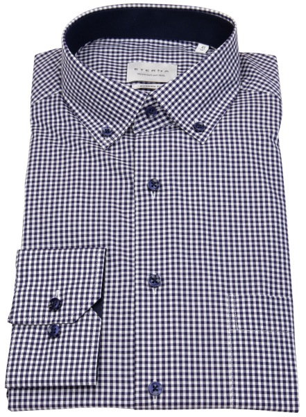 Eterna Hemd - Modern Fit - Button Down - dunkelblau / weiß - 8913 X146 16 