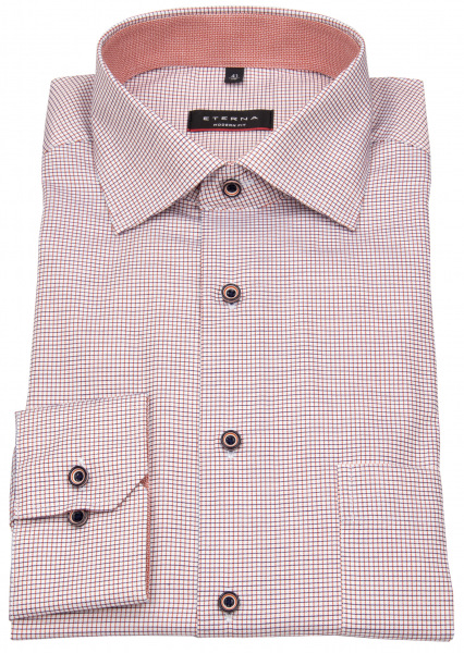Eterna Hemd - Modern Fit - Button Down - kariert - orange / weiß - 8184 X15K 82 