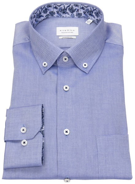 Eterna Hemd - Modern Fit - Button Down Kragen - Oxford - blau - 4122 X14U 16 