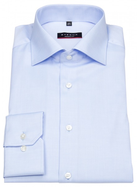 Eterna Hemd - Modern Fit - Cover Shirt blickdicht - hellblau - extra langer Arm 72cm - 8817 X18K 10 Al=72cm 