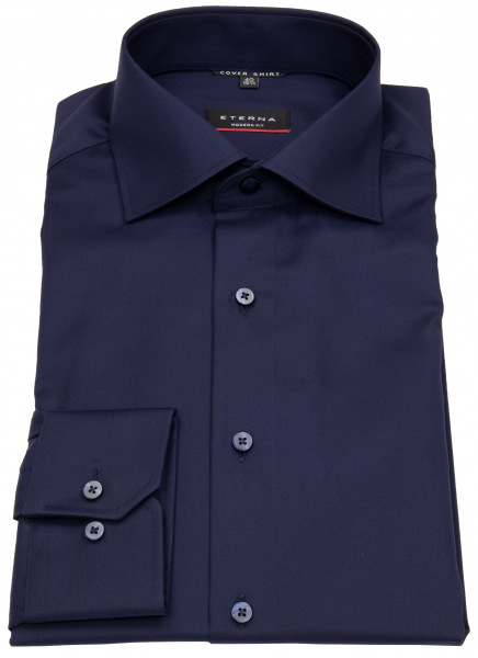 Eterna Hemd - Modern Fit - Cover Shirt - extra blickdicht - dunkelblau - ohne OVP - 8817 X18K 19 