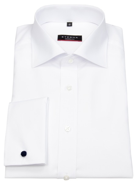 Eterna Hemd - Modern Fit - Haikragen - Cover Shirt - Umschlagmanschette - weiß - ohne OVP - 8817 X48V 00 