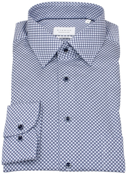 Eterna Hemd - Modern Fit - Kentkragen - dunkelblau / hellblau - extra langer 68cm Arm - 4220 X181 14 Al=68 