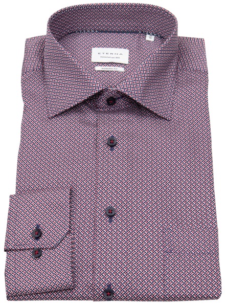 Eterna Hemd - Modern Fit - Kentkragen - dunkelblau / rot / weiß - 4382 X19K 52 