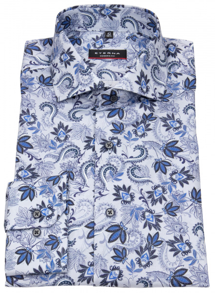 Eterna Hemd - Modern Fit - Kentkragen - Print - blau / hellblau - 4119 X17V 36 