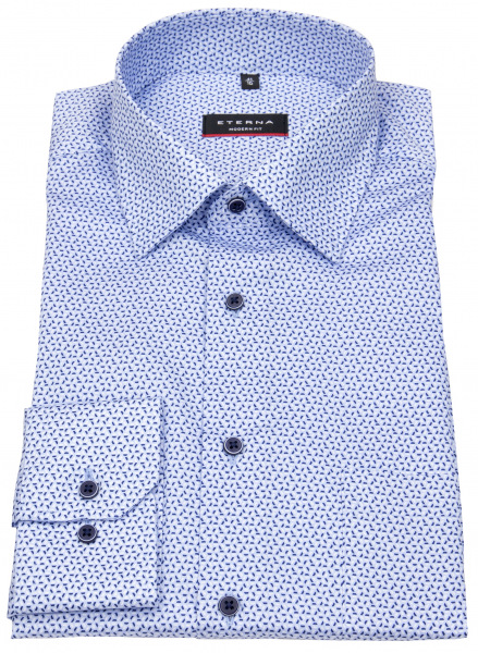 Eterna Hemd - Modern Fit - Kentkragen - Print - dunkelblau / hellblau - 4125 X19P 14 