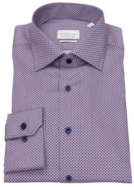Eterna Hemd - Modern Fit - Kentkragen - rot / blau / weiß - 4002 X18K 56 