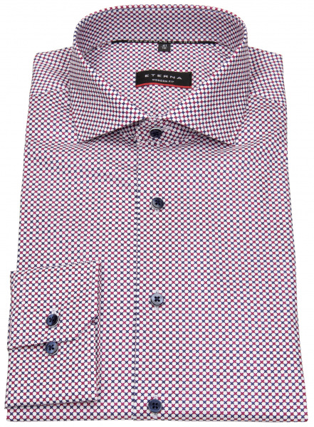 Eterna Hemd - Modern Fit - Performance Shirt - rot / blau / weiß - 4098 X17V 55 