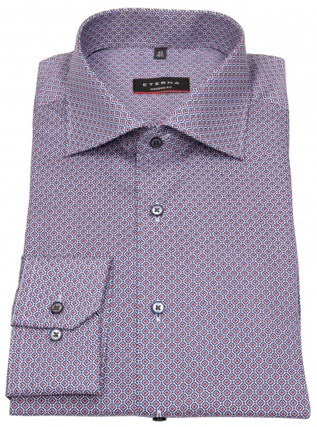 Eterna Hemd - Modern Fit - Print - rot / blau - 4093 X18K 58 
