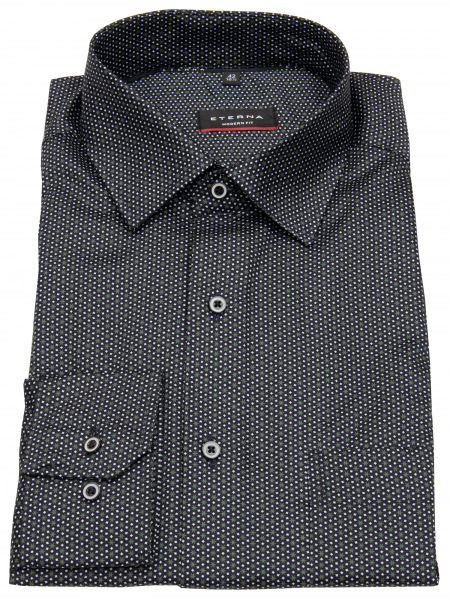 Eterna Hemd - Modern Fit - Print - schwarz / dunkelgrün / weiß - 4088 X19P 45 