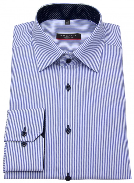 Eterna Hemd - Modern Fit - Streifen - blau / weiß - 8992 X14P 16 