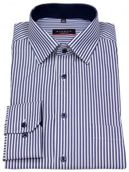 Eterna Hemd - Modern Fit - Streifen - blau / weiß - 8982 X15P 19 