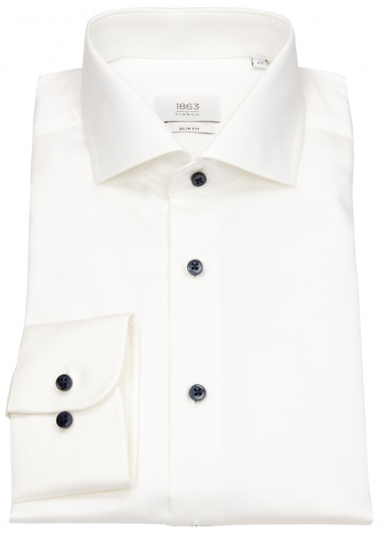 Eterna Hemd - Slim Fit - 1863 - Two Ply - Kontrastknöpfe - helles beige - 8221 F682 20 
