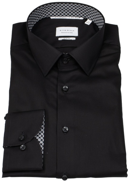 Eterna Hemd - Slim Fit - Kentkragen - Dynamic Cotton - schwarz - 1282 F141 39 