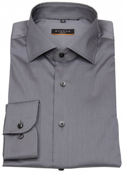 Eterna Hemd - Slim Fit - Performance Shirt - Stretch - grau - ohne OVP - 3377 F170 35 
