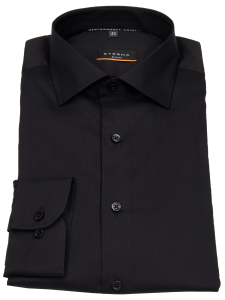 Eterna Hemd - Slim Fit - Performance Shirt - Stretch - schwarz - ohne OVP - 3377 F170 39 