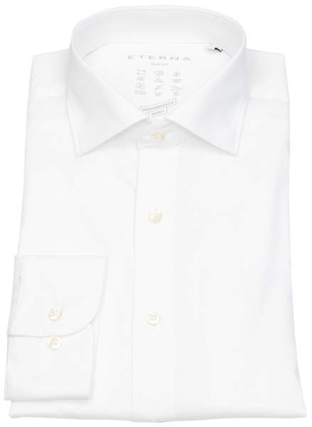Eterna Hemd - Slim Fit - Performance Shirt - Stretch - weiß - 3377 F170 00 
