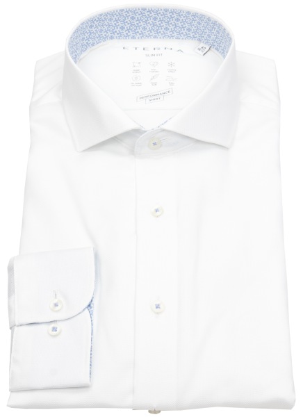 Eterna Hemd - Slim Fit - Performance Shirt - Struktur - weiß - ohne OVP - 4190 F142 00 