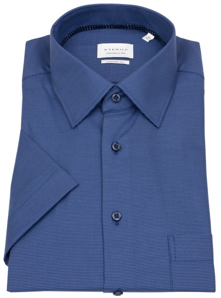 Eterna Kurzarmhemd - Comfort Fit - Kentkragen - dunkelblau / blau - 1181 K181 18 
