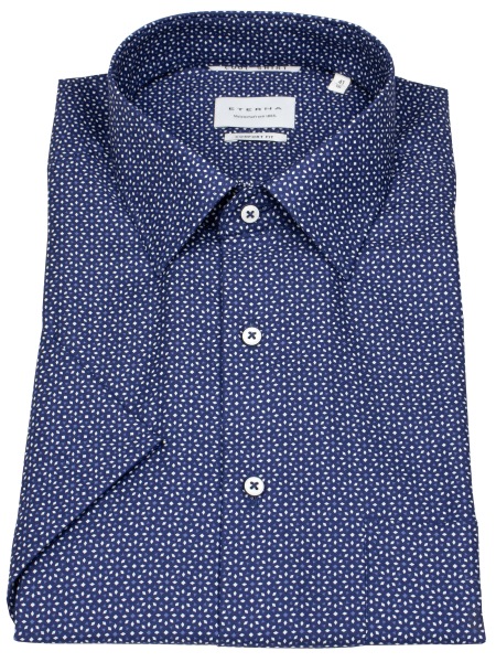Eterna Kurzarmhemd - Comfort Fit - Kentkragen - dunkelblau / weiß - ohne OVP - 2637 K181 18 