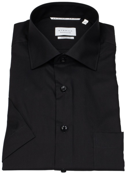 Eterna Kurzarmhemd - Comfort Fit - Kentkragen - schwarz - 1100 K19K 39 