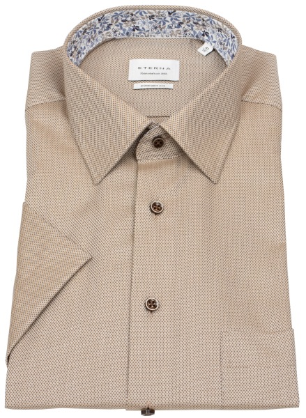 Eterna Kurzarmhemd - Comfort Fit - Struktur - braun - 2132 K141 25 