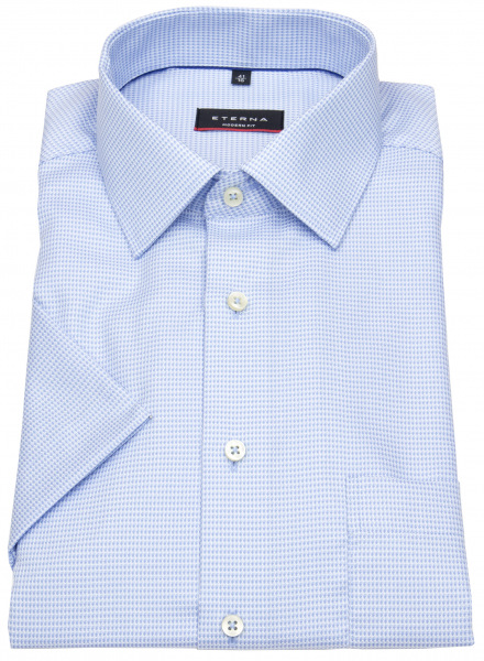 Eterna Kurzarmhemd - Modern Fit - Kentkragen - hellblau - 8038 C19P 11 