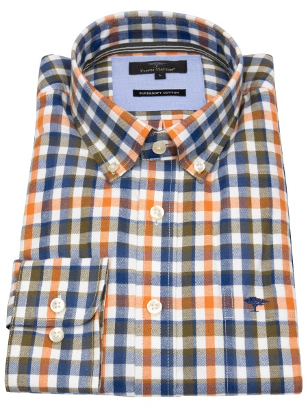 Fynch-Hatton Hemd - Casual Fit - Button Down - kariert - mehrfarbig - 1314 5030 210 