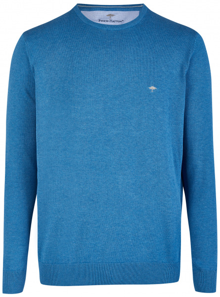 Fynch-Hatton Pullover - Casual Fit - Rundhals-Ausschnitt - blau - SFPK210 634 