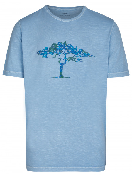 Fynch-Hatton T-Shirt - Casual Fit - Rundhals - Logo Print - soda - 1122 1840 607 