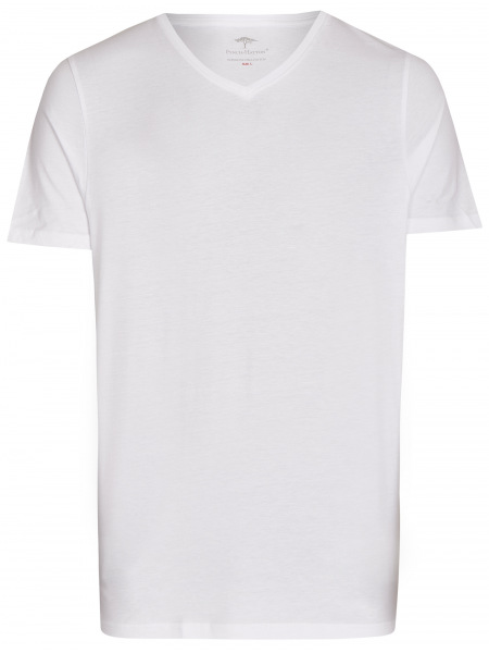 Fynch-Hatton T-Shirt - Doppelpack - Modern Fit - V-Neck - weiß - 0000 1200 000 