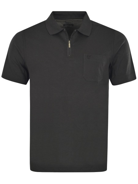 Hajo Poloshirt - Regular Fit - Softknit - Reissverschluss - schwarz - 20080/3 100 