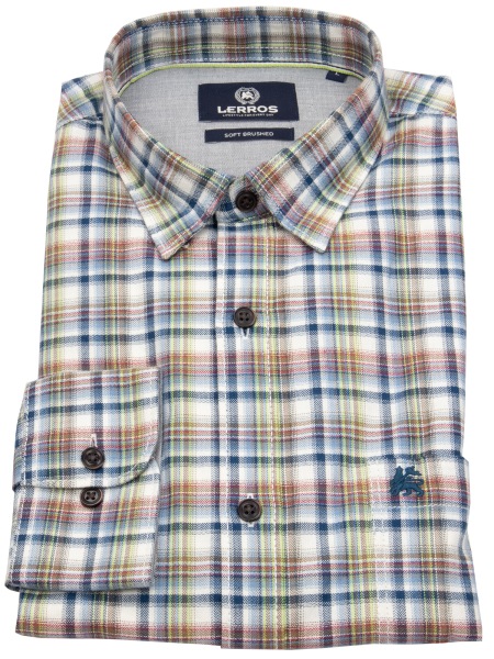 Lerros Hemd - Regular Fit - Kentkragen - kariert - mehrfarbig - ohne OVP - 2481441 14 