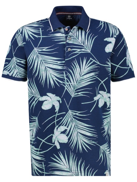 Lerros Poloshirt - Modern Fit - floraler Print - dunkelblau - 2563265 485 