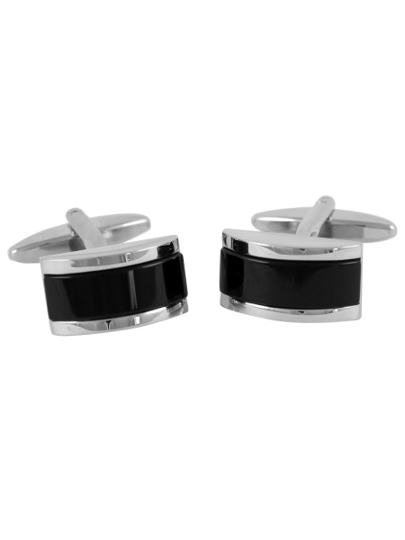Lindenmann Manschettenknöpfe - rechteckig - Onyx - 5000266.191 