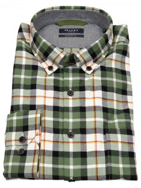 MAERZ Muenchen Hemd - Modern Fit - Button Down - mehrfarbig kariert - 734501 595 